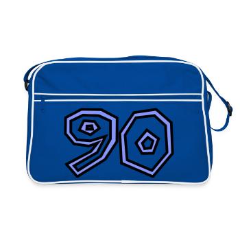 90 - Retro Tasche - Blau/Weiß - Vorne
