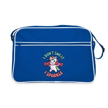 Je ne transpire pas, je scintille - Sac Retro - bleu/blanc - Devant