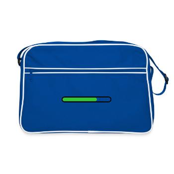 Loading bar Black Green - Retro Bag - blue/white - Front