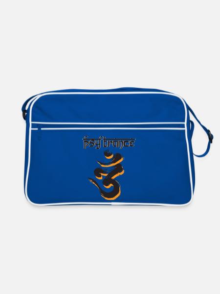 PsyTrance - Retro Tasche - Blau/Weiß - Vorne