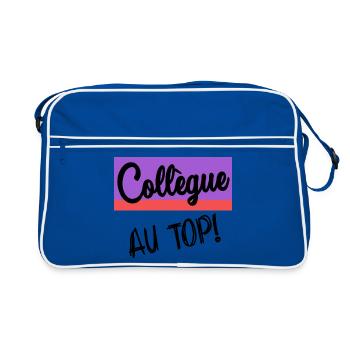 COLLEAGUE. START. EMPLOYMENT. HUMOR. MANAGER. CHIEF - Retro Bag - blue/white - Front