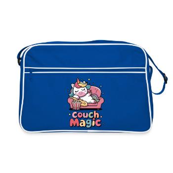 Couch-Magie - Retro Tasche - Blau/Weiß - Vorne