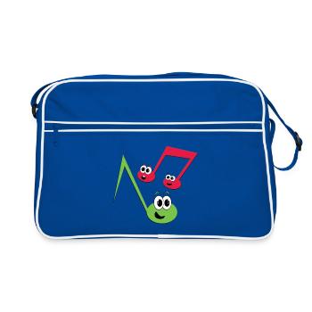Fugly Noten - Retro Tasche - Blau/Weiß - Vorne
