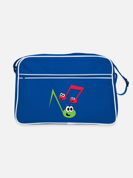 Fugly Noten - Retro Tasche - Blau/Weiß
