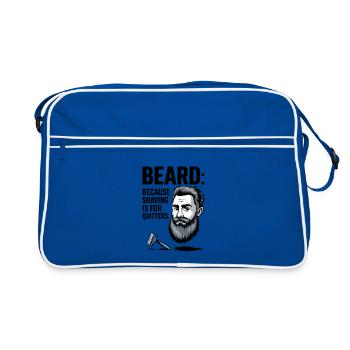 BEARD: Because Shaving Is For Quitters - Retro Bag - blue/white - Front