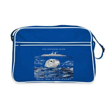 UTÖ GREY SEAL - Marine Textilien und Geschenke - Retro Tasche - Blau/Weiß - Vorne