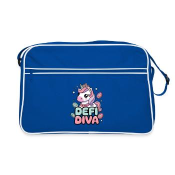 Diva Défi - Sac Retro - bleu/blanc - Devant