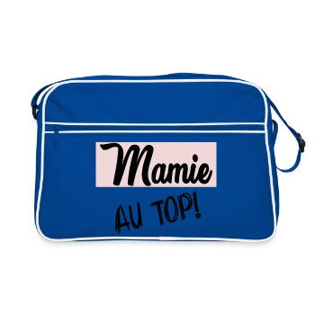 OMA. MAMA. OMA. MUTTERTAG - Retro Tasche - Blau/Weiß - Vorne