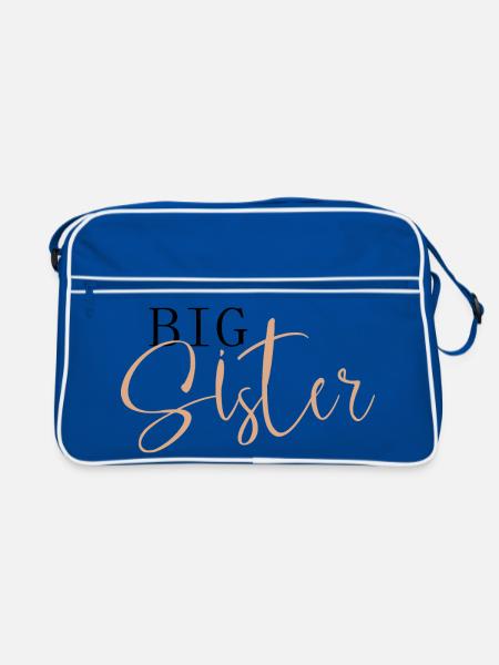 Big Sister - Retro Tasche - Blau/Weiß