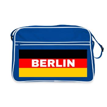 La ville de Berlin sous pavillon allemand - Sac Retro - bleu/blanc - Devant