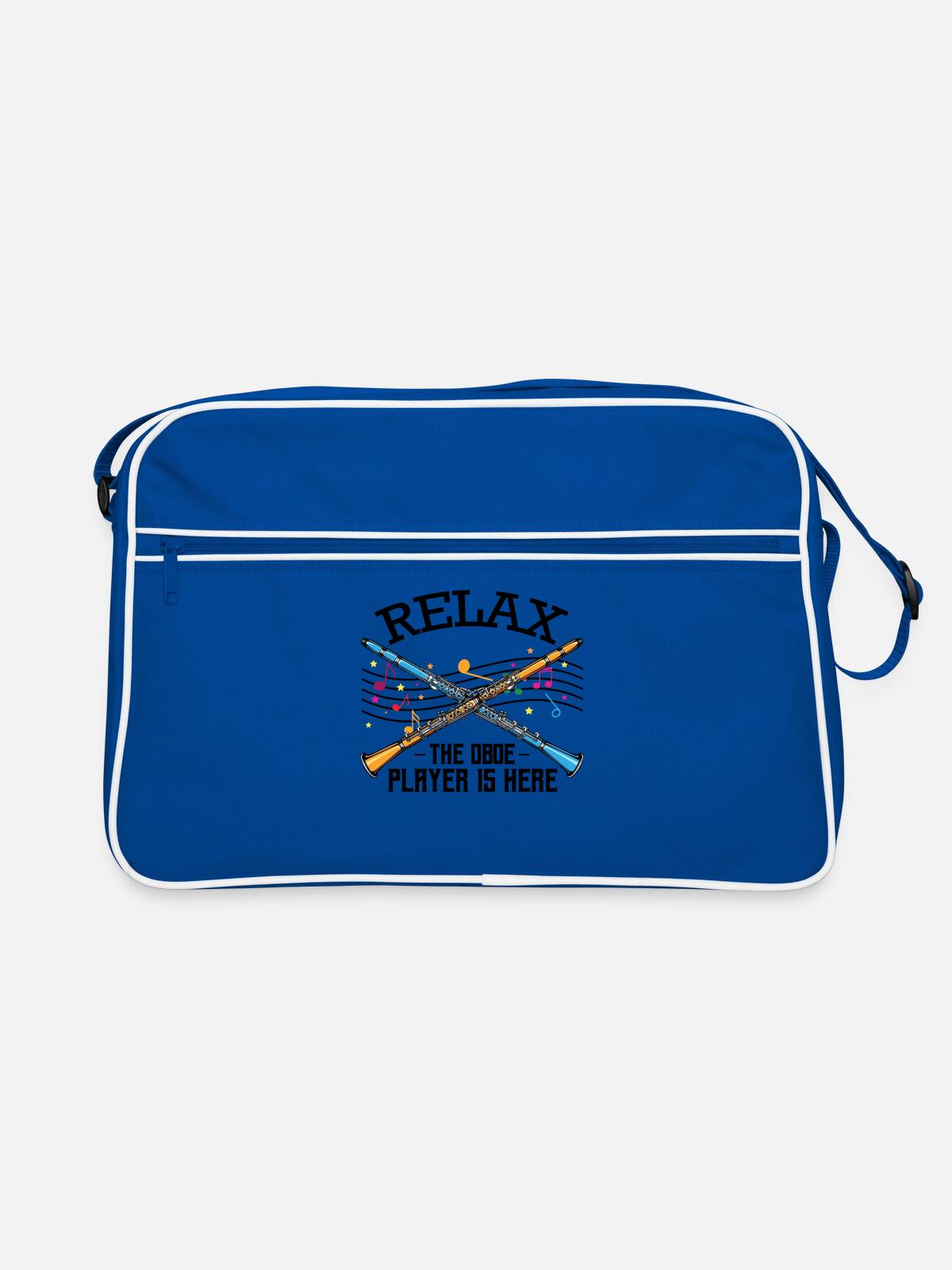 hautbois - Sac Retro - bleu/blanc - Devant