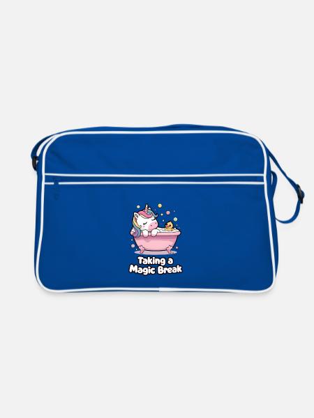 Taking A Magic Break - Retro Bag - blue/white