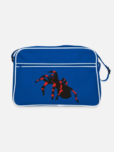 spinnen - Retro Tasche - Blau/Weiß - Vorne