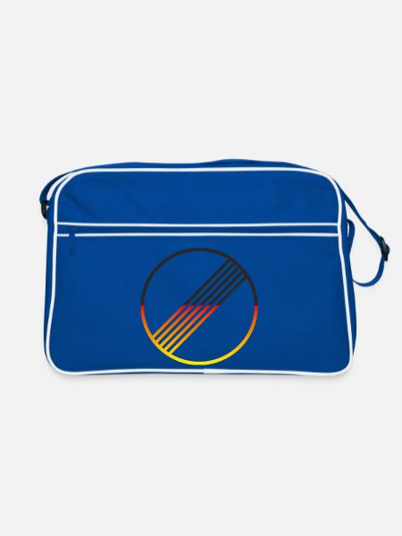 UNBEGRENZT DEUTSCHLAND by Unbegrenzt Apparel - Retro Tasche - Blau/Weiß