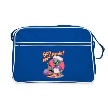 Bon Appé-brain! - Retro Bag - blue/white - Front