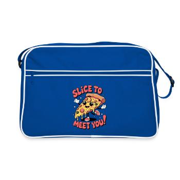 Slice To Meet You! - Retro Bag - blue/white - Front