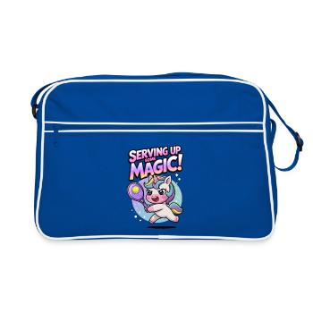 Serving Up Some Magic! - Retro Bag - blue/white - Front