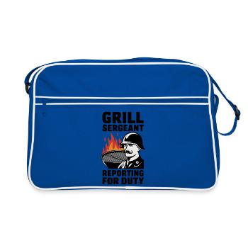 Grill Sergeant Reporting For Duty - Retro Bag - blue/white - Front