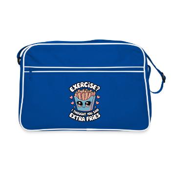 Exercice? Je pensais que vous aviez dit frites supplémentaires - Sac Retro - bleu/blanc - Devant