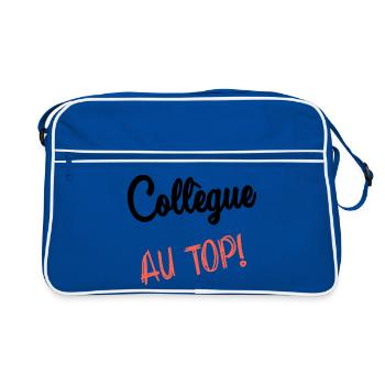 COLLEAGUE. START. EMPLOYMENT. HUMOR. MANAGER. CHIEF - Retro Bag - blue/white - Front