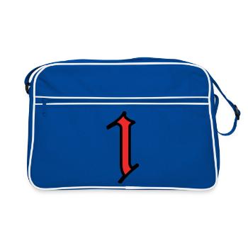 1. 1 AN. 1er ANNIVERSAIRE. ANNIVERSAIRE 1 AN - Sac Retro - bleu/blanc - Devant