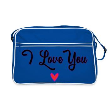 MUTTERTAG. SCHÖNEN MUTTERTAG. MAMA - Retro Tasche - Blau/Weiß - Vorne