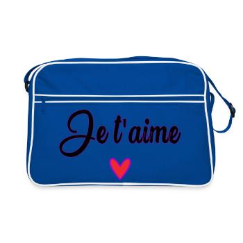 MUTTERTAG. SCHÖNEN MUTTERTAG. MAMA - Retro Tasche - Blau/Weiß - Vorne