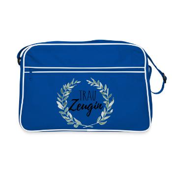 Trauzeugin - Retro Tasche - Blau/Weiß - Vorne