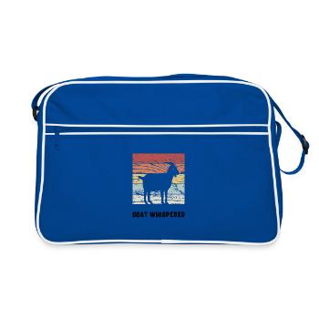 Ziege Ziegen Flüsterer - Retro Tasche - Blau/Weiß - Vorne