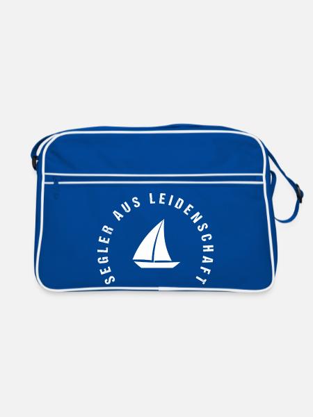 Segler aus Leidenschaft - Retro Tasche - Blau/Weiß