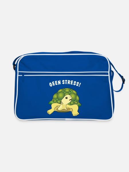 geen stress - Retro Tasche - Blau/Weiß