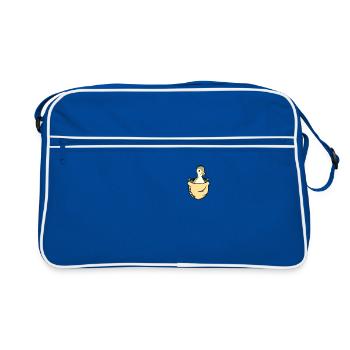 Baby Duck Outfit - Retro Tasche - Blau/Weiß - Vorne