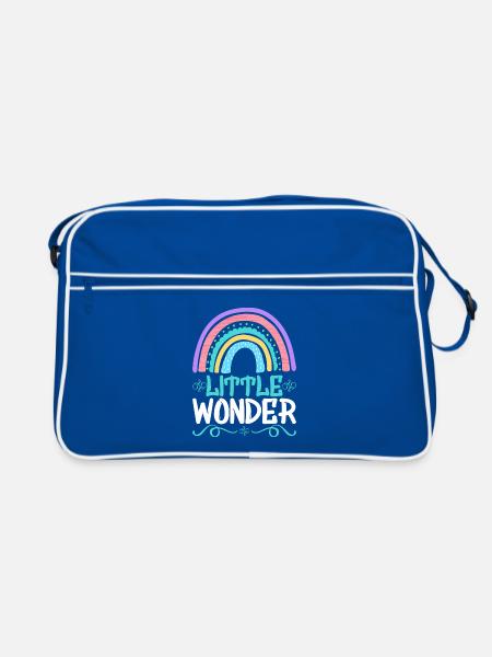 Baby Geschenk - Retro Tasche - Blau/Weiß