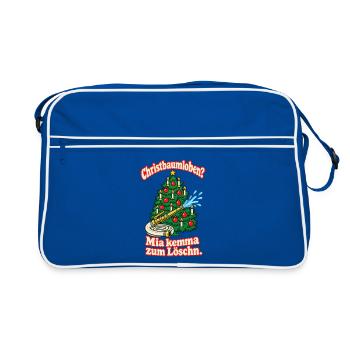 Christbaumloben Mia kemma Löschn - Retro Tasche - Blau/Weiß - Vorne