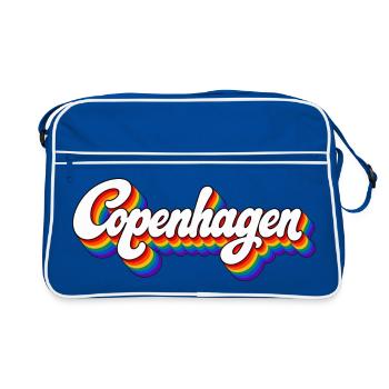 Copenhagen - Denmark - Kopenhagen - Dänemark - Retro Tasche - Blau/Weiß - Vorne