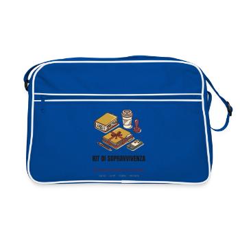 Überlebens-Kit für Anwälte - Retro Tasche - Blau/Weiß - Vorne