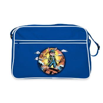 Käpt’n Hoppel Piratenabenteuer - Retro Tasche - Blau/Weiß - Vorne