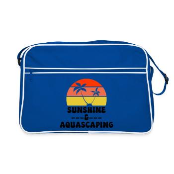 Sunshine Aquascaping - Retro Tasche - Blau/Weiß - Vorne