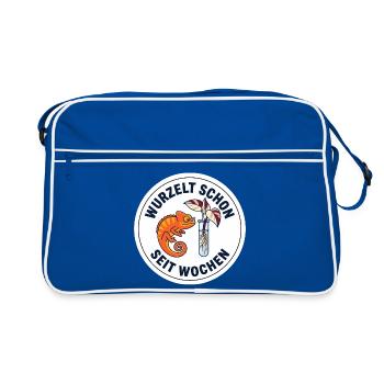 Wurzelt Schon Seit Wochen Ableger Vermehrung - Retro Tasche - Blau/Weiß - Vorne