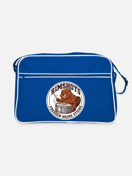 Rimshots Snare Drummer Schlagzeug - Retro Tasche - Blau/Weiß