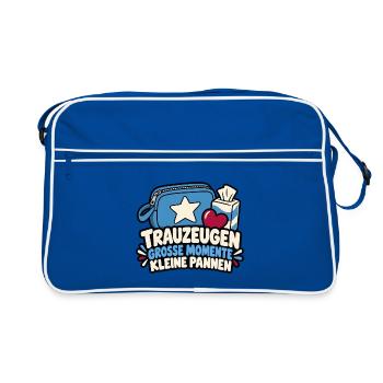 Trauzeugen – Große Momente, kleine Pannen - Retro Tasche - Blau/Weiß - Vorne