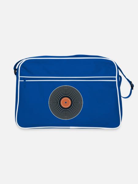 Vinyl Sessions - Retro Tasche - Blau/Weiß