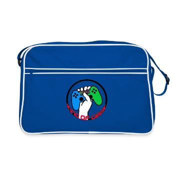 King 0f Geek - Retro Tasche - Blau/Weiß - Vorne