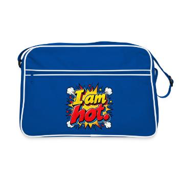 I am hot Comic Burst - Retro Tasche - Blau/Weiß - Vorne