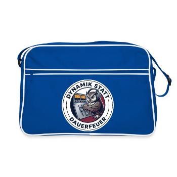 Tontechniker Dynamik Mastering Tonstudio - Retro Tasche - Blau/Weiß - Vorne