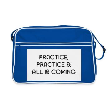 Praxis  - Retro Tasche - Blau/Weiß - Vorne
