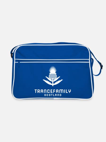 TranceFamily Scotland - Thistle Trance - Retro Tasche - Blau/Weiß