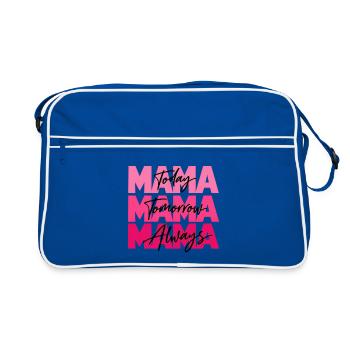 Mama Today Tomorrow Always – Mutterliebe Geschenk - Retro Tasche - Blau/Weiß - Vorne