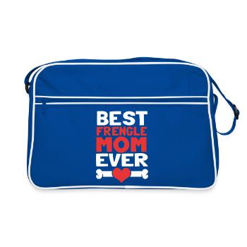 Frengle Hund - Retro Tasche - Blau/Weiß - Vorne