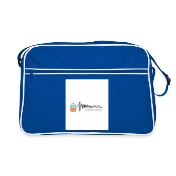 Alpine Vibes Kabelbahn Logo - Retro Tasche - Blau/Weiß - Vorne